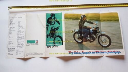 Harley-Davidson 350 SX 1973 depliant originale motorcycle brochure