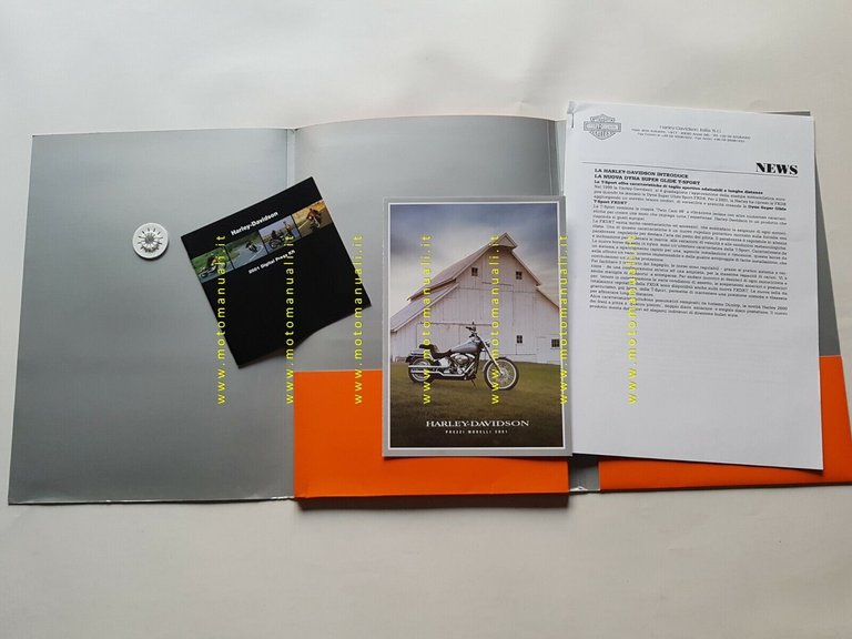 Harley-Davidson cartella stampa modelli moto 2001 originale press kit