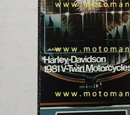 Harley-Davidson catalogo modelli 1981 depliant USA originale brochure