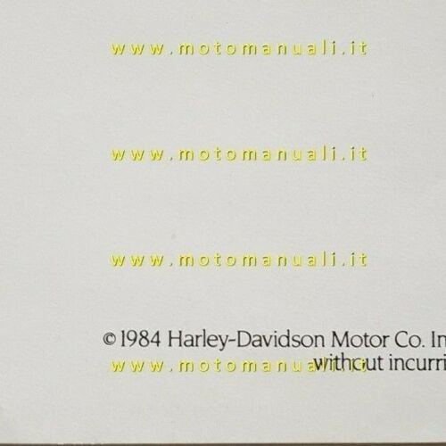 Harley-Davidson catalogo modelli Touring 1984 depliant USA originale brochure