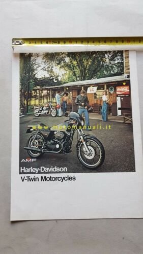 Harley-Davidson catalogo moto V-Twin 1977 depliant originale brochure