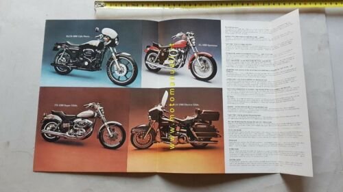 Harley-Davidson catalogo moto V-Twin 1977 depliant originale brochure