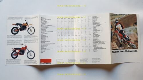 Harley-Davidson catalogo produzione moto 1976 depliant originale