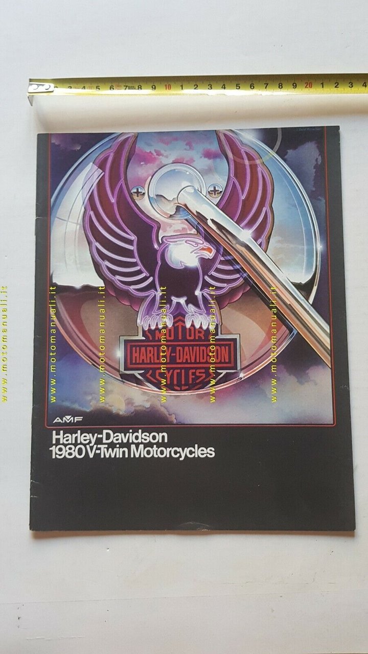 Harley-Davidson catalogo produzione moto 1980 depliant originale USA brochure