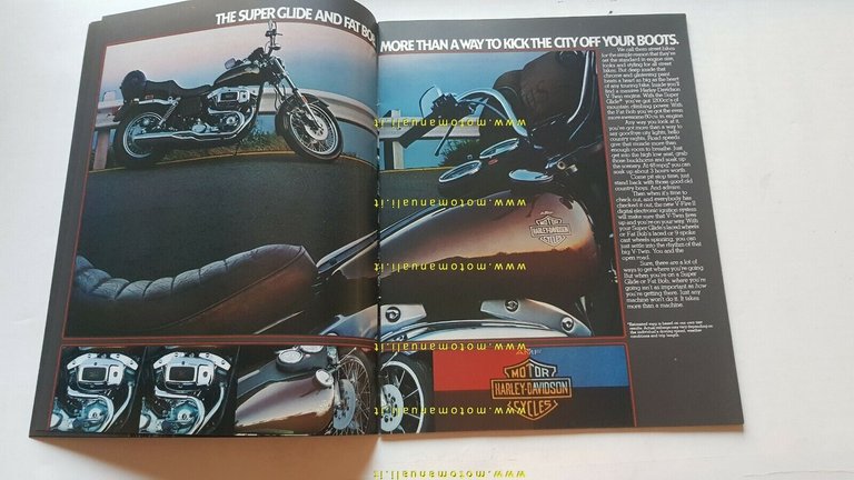 Harley-Davidson catalogo produzione moto 1980 depliant originale USA brochure