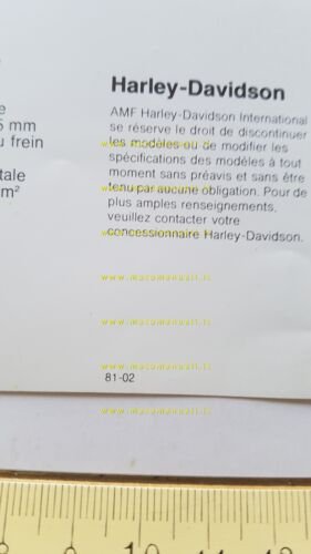 Harley-Davidson FLT 1340 Tour Glide 1981 depliant originale