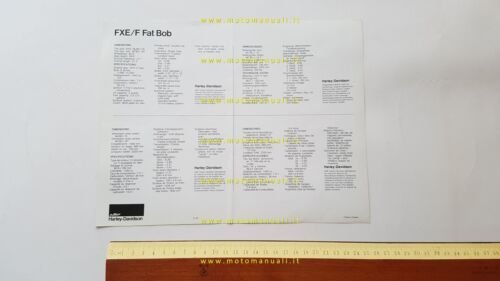 Harley-Davidson FXE/F 1340 Fat Bob 1981 depliant originale