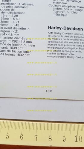 Harley-Davidson FXE/F 1340 Fat Bob 1981 depliant originale