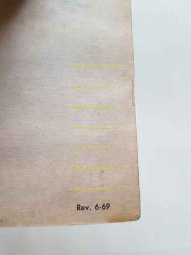 Harley-Davidson libretto garanzia 1969 tutti modelli nuovo originale