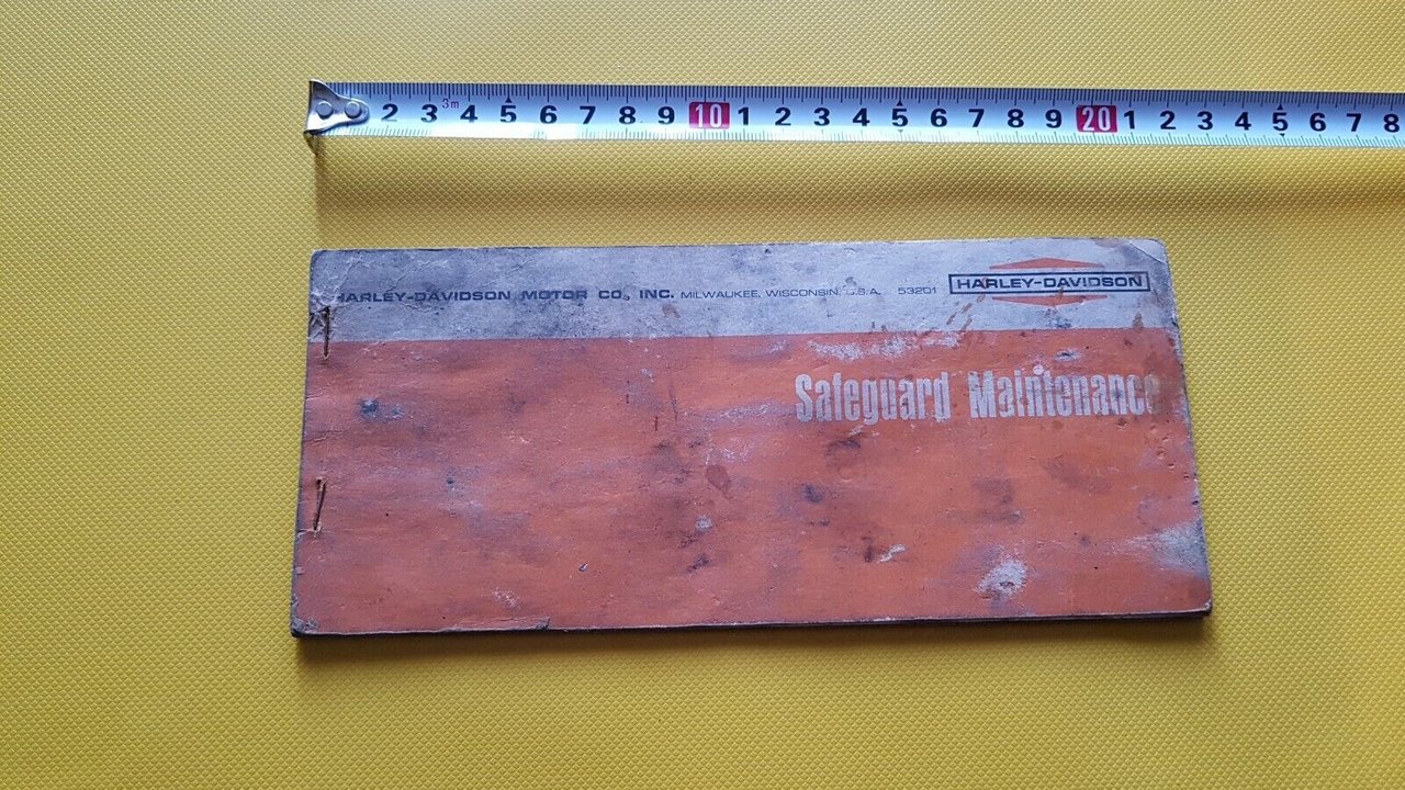Harley Davidson libretto garanzia nuovo anni '70 originale no depliant …