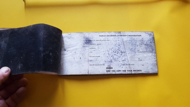 Harley Davidson libretto garanzia nuovo anni '70 originale no depliant …