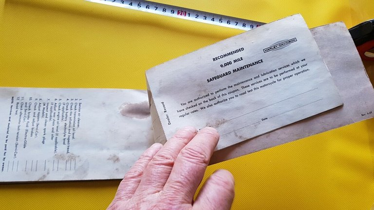 Harley Davidson libretto garanzia nuovo anni '70 originale no depliant …