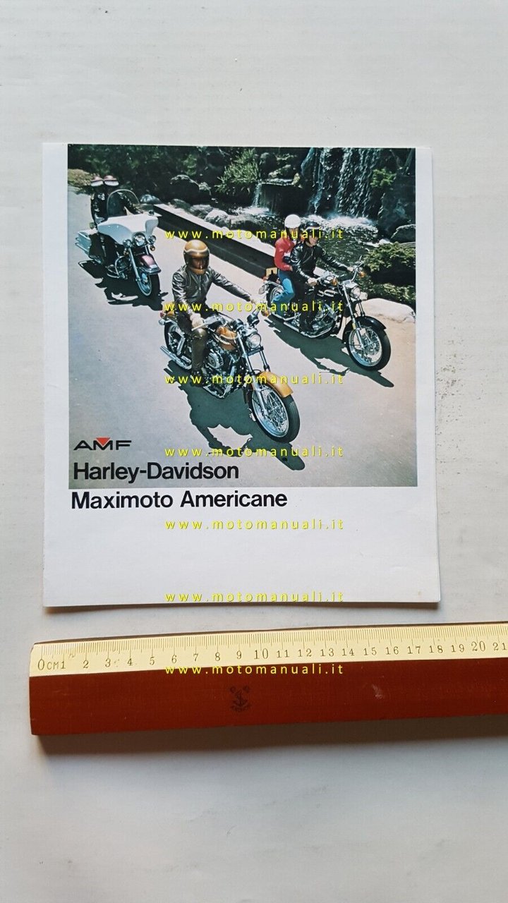 Harley-Davidson modelli 1000-1200 1975 depliant originale brochure italiano