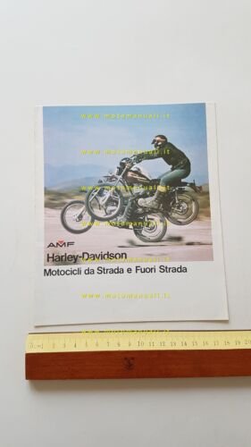 Harley-Davidson moto strada-fuoristrada 90-125-175-250 1975 depliant originale