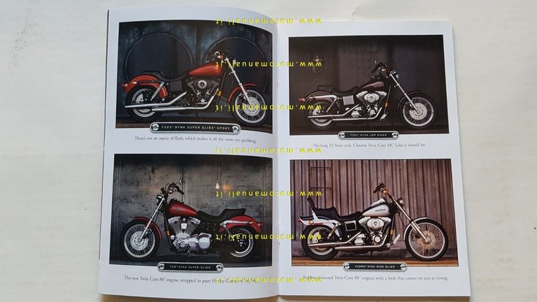 Harley-Davidson produzione modelli 1999 depliant USA originale testo inglese