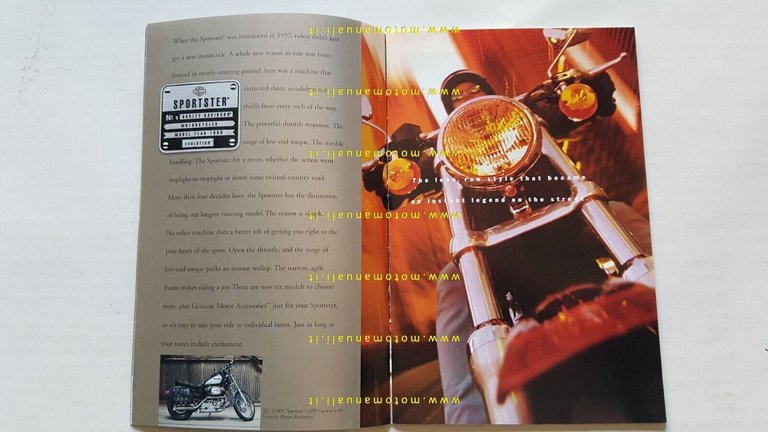 Harley-Davidson produzione modelli 1999 depliant USA originale testo inglese