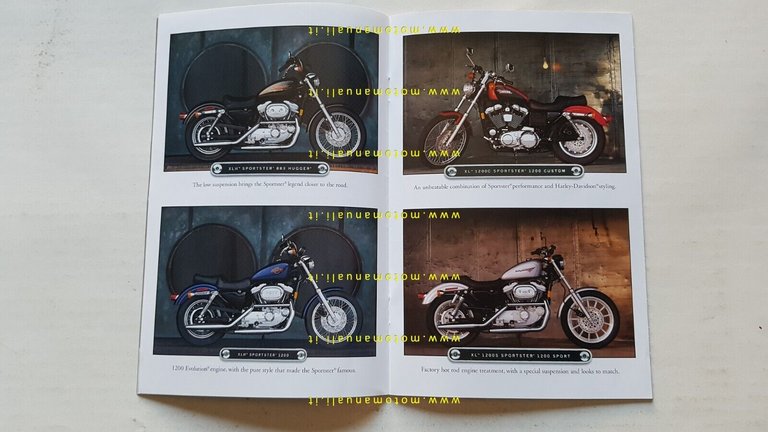 Harley-Davidson produzione modelli 1999 depliant USA originale testo inglese