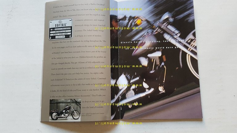 Harley-Davidson produzione modelli 1999 depliant USA originale testo inglese