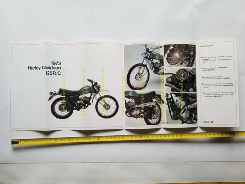 Harley-Davidson R/C 125 1973 depliant italiano originale brochure