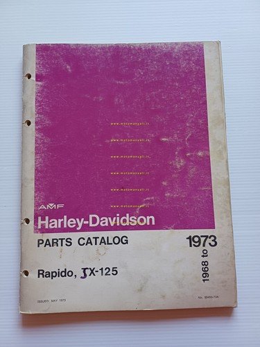 Harley-Davidson Rapido 125 - TX 125 1968-73 catalogo ricambi originale …