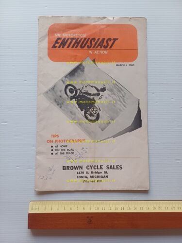 Harley-Davidson rivista The Enthusiast - March 1965 - NO depliant …