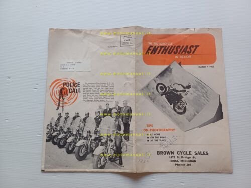 Harley-Davidson rivista The Enthusiast - March 1965 - NO depliant …