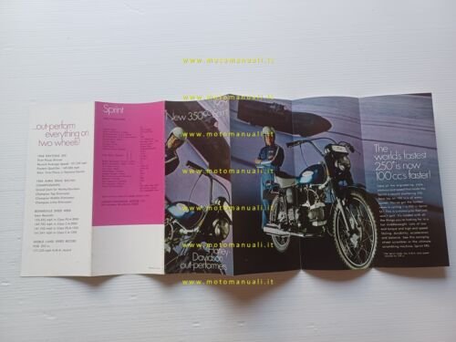 Harley-Davidson Sprint SS 350 1969 depliant USA originale