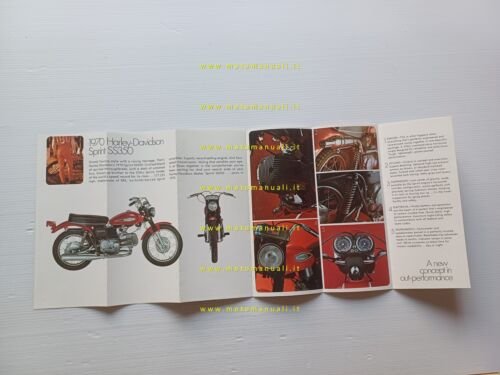 Harley-Davidson Sprint SS 350 1970 depliant USA originale