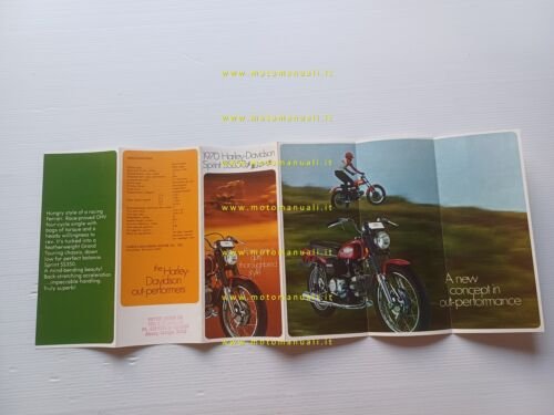 Harley-Davidson Sprint SS 350 1970 depliant USA originale