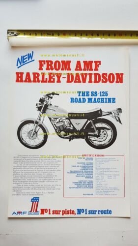 Harley-Davidson SS 125-175-250 1974 depliant FRANCESE originale brochure FRENCH