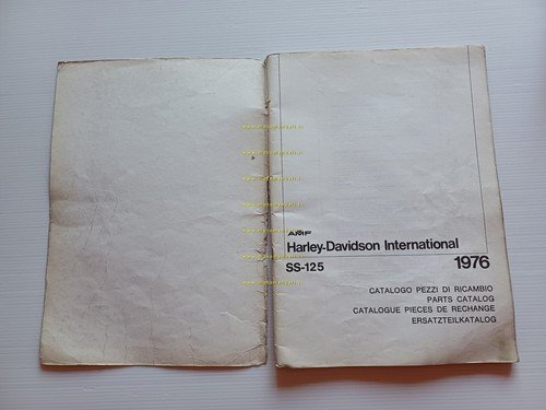 Harley-Davidson SS 125 1976 catalogo ricambi originale italiano