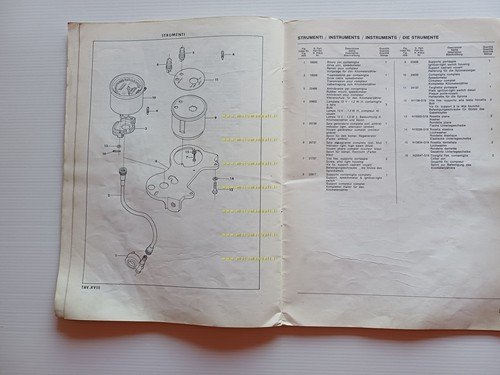 Harley-Davidson SS 125 1976 catalogo ricambi originale italiano