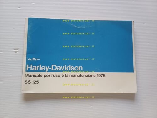 Harley-Davidson SS 125 1976 manuale uso manutenzione libretto italiano originale