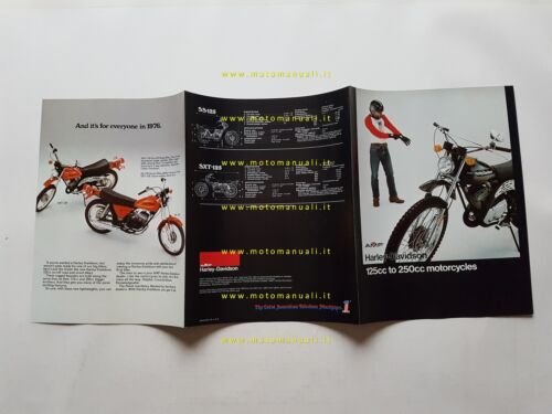 Harley-Davidson SS 125-250 - SX 175-250 1976 depliant USA originale