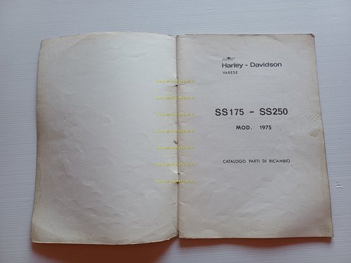 Harley-Davidson SS 175 - SS 250 1975 catalogo ricambi originale …