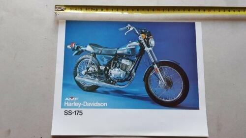 Harley-Davidson SS 175 1975 depliant originale epoca italiano genuine brochure