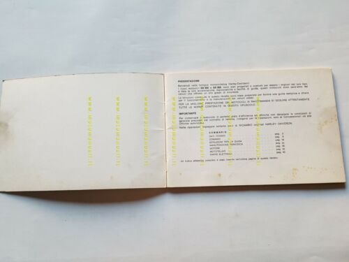 Harley-Davidson SS 350 - SX 350 1973 manuale uso ITALIANO …