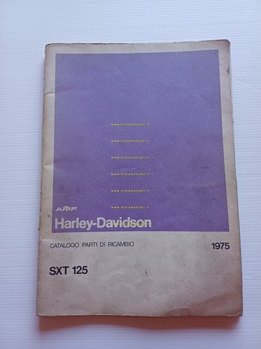 Harley-Davidson SX 125 1975 catalogo ricambi originale italiano