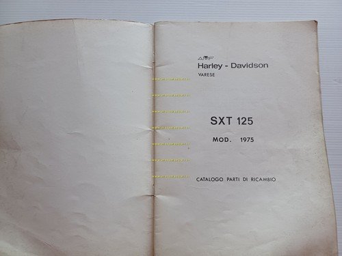 Harley-Davidson SX 125 1975 catalogo ricambi originale italiano