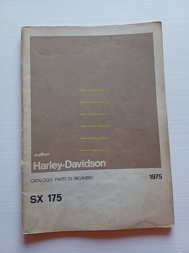 Harley-Davidson SX 175 1975 catalogo ricambi originale italiano