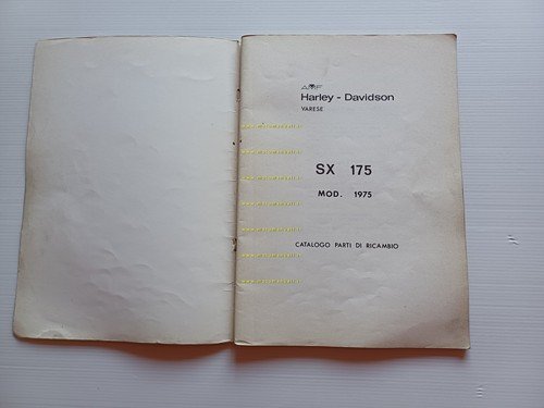 Harley-Davidson SX 175 1975 catalogo ricambi originale italiano