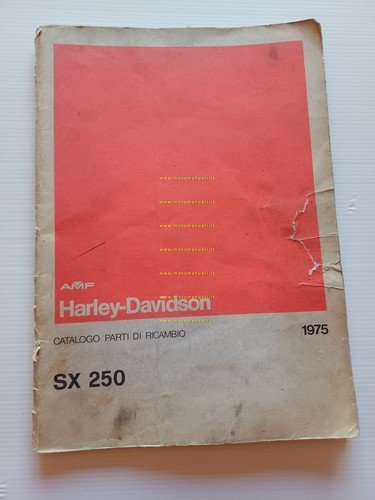 Harley-Davidson SX 250 1975 catalogo ricambi originale italiano parts catalog