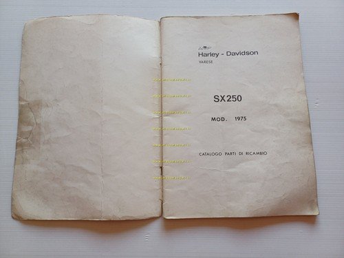 Harley-Davidson SX 250 1975 catalogo ricambi originale italiano parts catalog