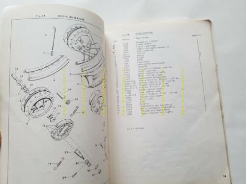 HARLEY-DAVIDSON SX 250 1975 catalogo ricambi originale spare parts catalog