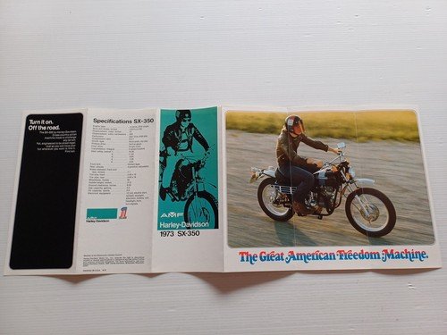 Harley-Davidson SX 350 1973 depliant USA originale