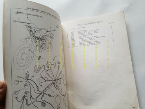 HARLEY-DAVIDSON SXT 125 1975 catalogo ricambi originale spare parts catalog