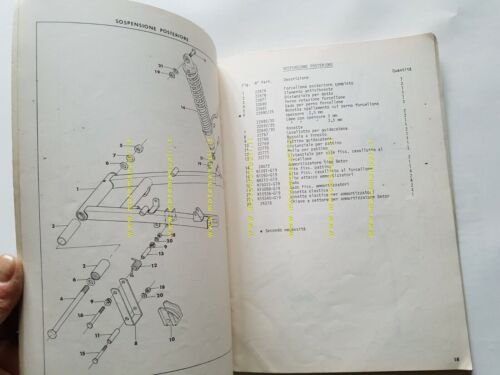 HARLEY-DAVIDSON SXT 125 1975 catalogo ricambi originale spare parts catalog