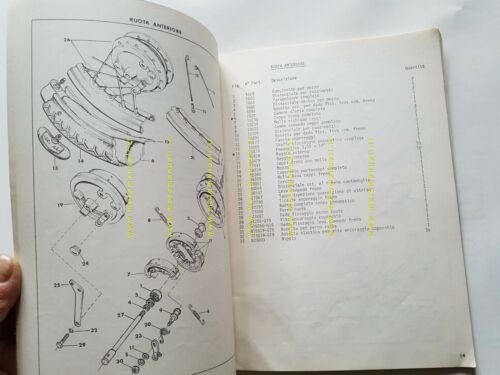 HARLEY-DAVIDSON SXT 125 1975 catalogo ricambi originale spare parts catalog