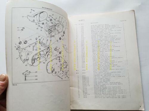 HARLEY-DAVIDSON SXT 125 1975 catalogo ricambi originale spare parts catalog