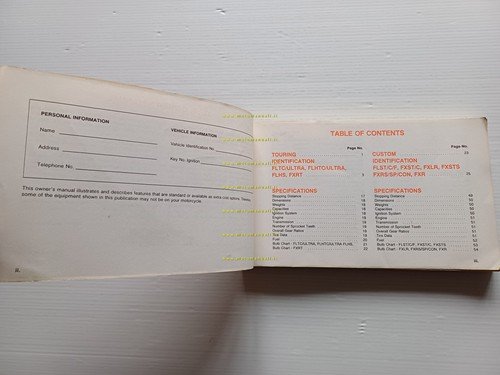 Harley-Davidson tutti modelli 1990 manuale uso manutenzione inglese originale